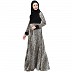 Animal printed dual colored abaya
