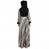 Animal printed dual colored abaya
