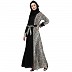 Animal printed dual colored casual abaya