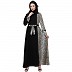 Animal printed dual colored casual abaya