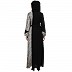 Animal printed dual colored casual abaya