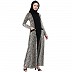 Dual colored casual abaya with Animal print
