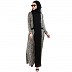 Dual colored casual abaya with Animal print