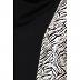 Dual colored casual abaya with Animal print