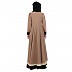 Dual colored designer abaya- Beige-Black