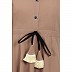 Dual colored designer abaya- Beige-Black