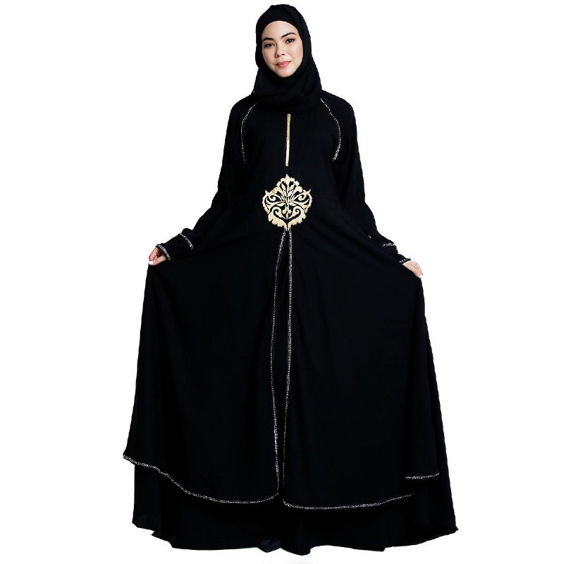 Abaya designs with deals black stone