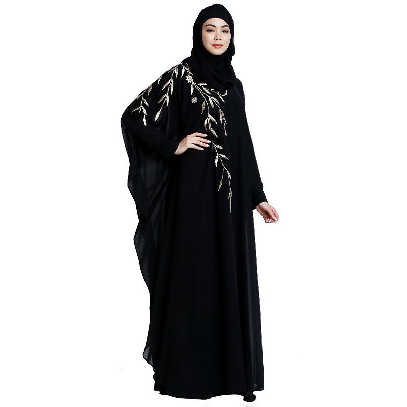 Abaya online double layered abaya embroidery at shiddatcom Abaya online double layered abaya embroidery at shiddatcom