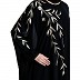Designer double layered abaya with embroidery work-Black Designer double layered abaya with embroidery work-Black