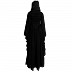 Full flair sleeves abaya with moti work - Black Full flair sleeves abaya with moti work - Black
