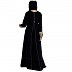 Designer abaya with fashionable buttons-Black Designer abaya with fashionable buttons-Black