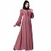Designer Umbrella abaya with frill work- Puce Pink Designer Umbrella abaya with frill work- Puce Pink