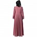 Designer Umbrella abaya with frill work- Puce Pink Designer Umbrella abaya with frill work- Puce Pink