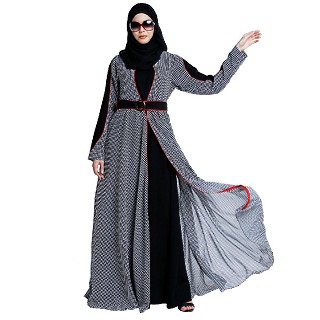 Double layered umbrella abaya