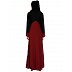 Dual color umbrella abaya-Maroon-Black  Dual color umbrella abaya-Maroon-Black