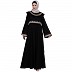 Designer Black umbrella abaya with Lace