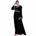 Designer Black umbrella abaya with Lace
