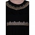 Designer Black umbrella abaya with Lace