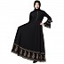Designer printed Umbrella abaya- Black Designer printed Umbrella abaya- Black