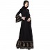 Designer printed Umbrella abaya- Black Designer printed Umbrella abaya- Black