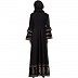 Designer printed Umbrella abaya- Black Designer printed Umbrella abaya- Black