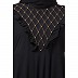 Designer printed Umbrella abaya with handwork- Black Designer printed Umbrella abaya with handwork- Black