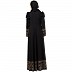 Designer printed Umbrella abaya with handwork- Black Designer printed Umbrella abaya with handwork- Black