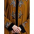 Front open kaftan with embroidery work- Mustard Front open kaftan with embroidery work- Mustard