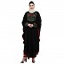 Indo classic Kaftan with embroidery work- Black