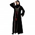 Layered abaya with embroidery work-Black Layered abaya with embroidery work-Black