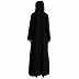 Layered abaya with embroidery work-Black Layered abaya with embroidery work-Black