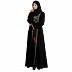 Layered abaya with embroidery work-Black Layered abaya with embroidery work-Black