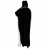 Layered abaya with embroidery work-White-Black Layered abaya with embroidery work-White-Black