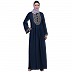 Firdaws Pintuck embroidery abaya- Teal