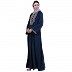Firdaws Pintuck embroidery abaya- Teal