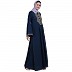 Firdaws Pintuck embroidery abaya- Teal