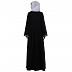 Emirates Umbrella abaya with embroidery work- Black