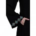 Emirates Umbrella abaya with embroidery work- Black