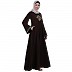 Emirates Umbrella abaya with embroidery work- Coffee Brown