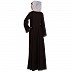 Emirates Umbrella abaya with embroidery work- Coffee Brown