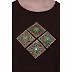 Emirates Umbrella abaya with embroidery work- Coffee Brown