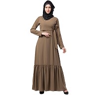 Designer Frilled abaya- Beige Designer Frilled abaya- Beige
