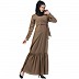 Designer Frilled abaya- Beige Designer Frilled abaya- Beige