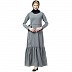 Designer Frilled abaya- Grey Designer Frilled abaya- Grey