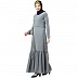 Designer Frilled abaya- Grey Designer Frilled abaya- Grey