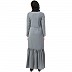 Designer Frilled abaya- Grey Designer Frilled abaya- Grey