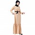 Polka dotted frilled abaya- Beige Polka dotted frilled abaya- Beige