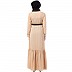 Polka dotted frilled abaya- Beige Polka dotted frilled abaya- Beige