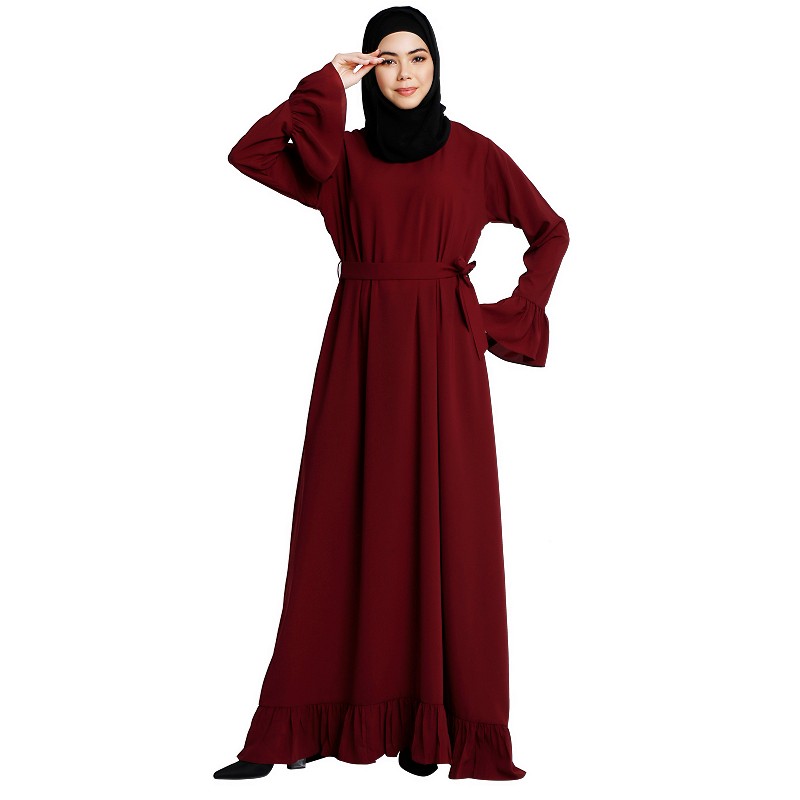 Abaya online- Buy casual frilled abaya at www.shiddat.com
