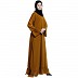 Casual frilled abaya- Mustard Casual frilled abaya- Mustard
